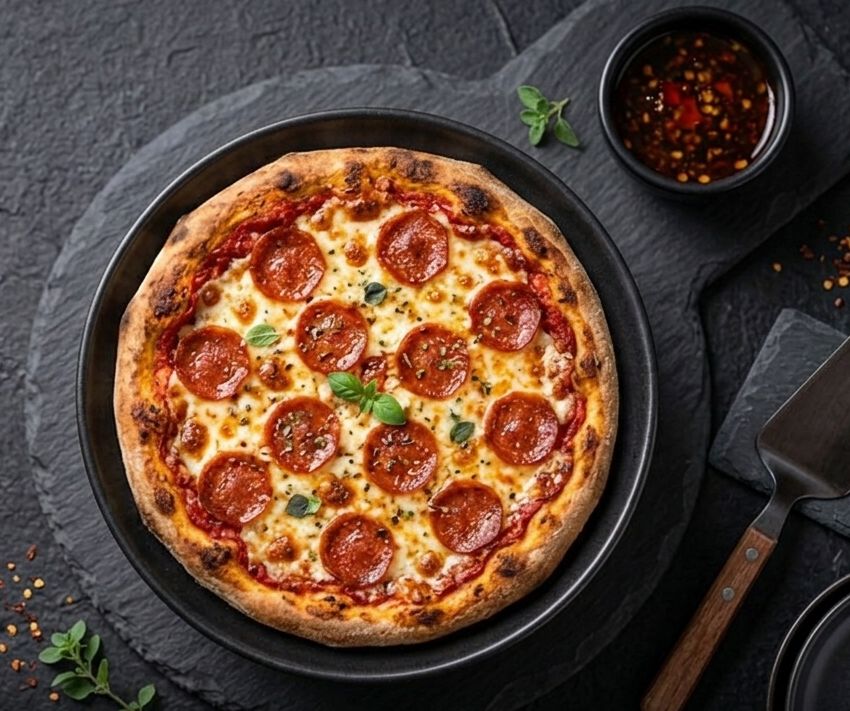 Authentic Pepperoni Pizza
